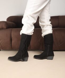 Bota Mujer Gamuza Negra Relax – Y350