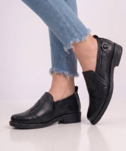 Mocasín Mujer de Ecocuero con Bordado y Hebilla - Imagen 2